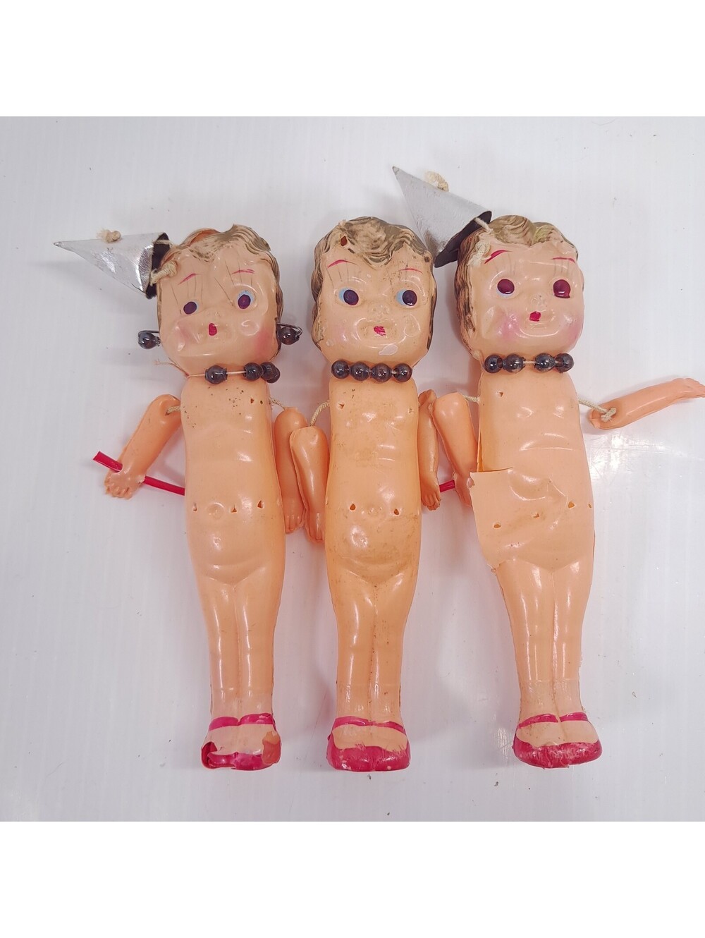 Celluloid Dolls Set Japan Kewpie Betty Boop Party Favor Carnival Prize hat cane